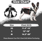 PUPTECK No Pull Dog Harness Small Sized Dog, Adjustable Reflective Escape Proof Easy Control, Comfortable Soft Padded Step in Pet Vest Harness, Black, S