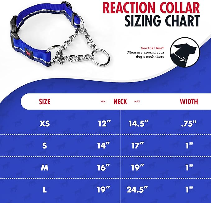 Tuff Pupper Martingale Collar for Dogs | Gentle Nylon & Steel Chain Limited Cinch Design is Perfect for Training | Dual Leash Attachment Points | Durable Quick Release Buckle | Sizing for All Breeds
