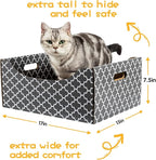 [Ultra-Large] Cardboard Cat Scratcher Box, Heavy Duty Cat Scratcher Bed with Double-Sided Scratch Pad, Sturdy and Refillable, Ideal for Scratching and Sleeping, Premium House for Indoor Cats
