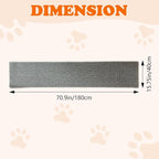70.9"x 15.7" Thickened Extra Large Cat Wall Climbing Carpet with 10pcs Fixed Nails, Durable Cat Wall Furniture, Wall Scratcher, Scratching Post, Couch Sofa Protector, Gray
