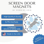 Screen Door Magnets Double Sided – Keep People, Kids, and Dogs from Running into The Screen Door - Robbins Aria Dog Paw