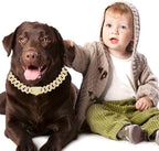 Metal Diamond Dog Chain Dog Training Chain with Secure Buckle Pet Collars for Large Medium Dogs
