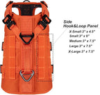 ICEFANG GN3 Tactical Dog Harness with 6X Buckle,Dog Molle Vest with Handle,3/4 Body, Hook and Loop Panel for ID Patch,No Pulling Front Clip (S (Neck 14"-18"; Chest 22"-27"), Safety Orange)