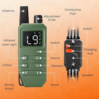 Small Shock Collar for Small Dogs，1300FT Dog Training Collar with Remote，4 Training Modes - IP67 Waterproof Rechargeable, Beep, Vibration, Safe Shock, IR for Small & Medium Dogs(5-30Lbs，Green)