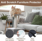 uxcell Self-Adhesive Cat Scratching Mat, 1 Roll 23.6" x 23.6" Couch Protector from Cat Claws for DIY Sofa, Wall, Doors, Cut Anti Cat Scratch Pad Carpet Mat, Dark Gray