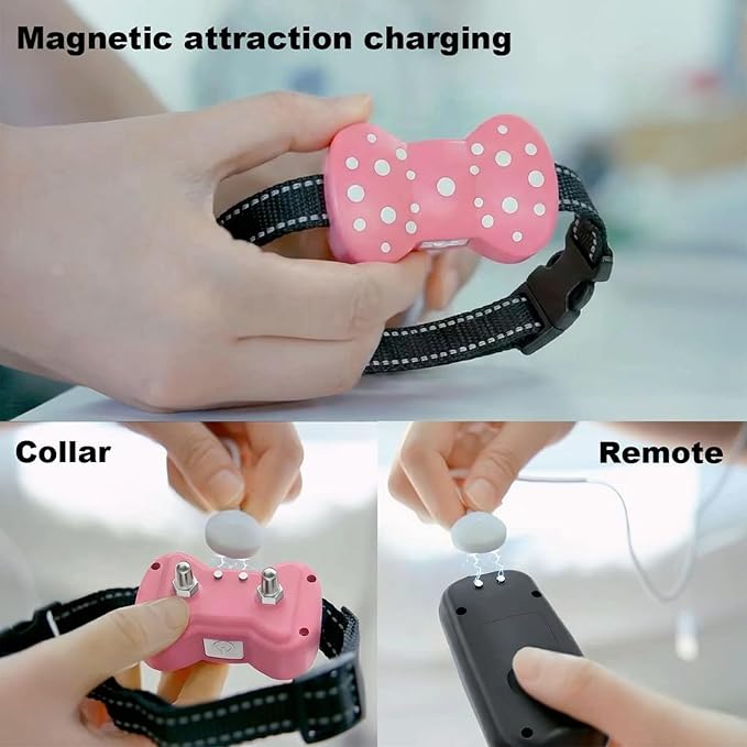 Dog Training Collar with Electric Shock Collar, Rechargeable & IPX7 Waterproof 3300FT Remote Dog Collar, 3 Training Modes (Beep, Vibration, Static Shock) for Small Medium Large (AM-003-B)