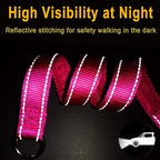 Reflective Slip Dog Collar, Training Loop Dog Collar Suitable for Dogs Weight 20-38 lbs, Nylon Collars with Soft Padded (5/8" W x 15.5" L, Pink)
