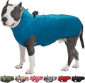 Dog Winter Jacket - Large, Warm Zip Up Snowsuit Dog Harness Vest, Reflective, Water-Resistant, Green