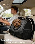 Pet Dog & Cat Chest Carrier Backpack,Adjustable Ventilated Carrier for Small Dogs Cats,Front Facing Puppy Carrier Backpack,Lightweight Doggy Backpack for Travel Hiking Outdoor (Black)