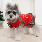 XPUDAC 4 Pack Christmas Dog Dress Plaid Puppy Clothes for Small Dogs Girl Cute Pet Outfit Doggy Apparel Cat Holiday Party Costume, Red, Green, M