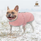 Queenmore Dog Winter Coat, Fleece Puffer Dog Down Vest, Cold Weather Pet Jacket for Dogs, Waterproof Reflective Reversible Dog Sweater Clothes for Small, Medium and Large Dogs (Light Pink, S)