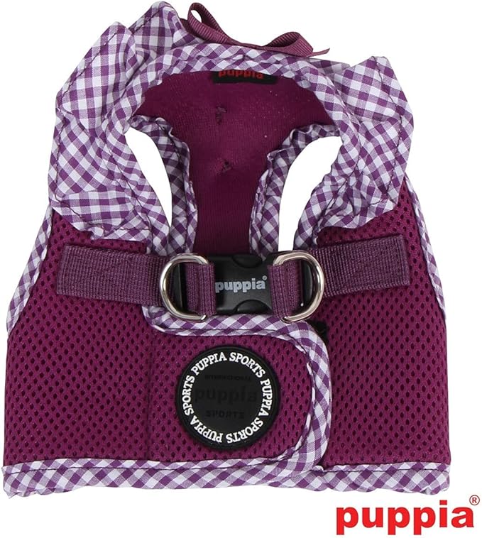 Puppia Vivien Vest Dog Harness Step-in All Season Mesh Cute No Pull No Choke Walking Training for Small Dog, Purple, Medium