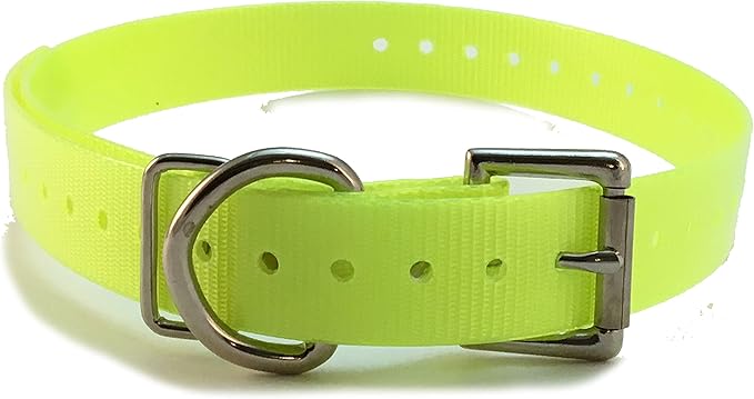 Replacement Strap for Garmin Collars - 3/4" Wide Ultra-Durable Dog E-Collar Replacement for Training, Bark, Shock, Electric, and GPS Collars - 28" Adjustable LengthGarmin (Neon Yellow)