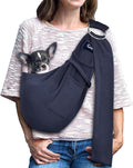 CUBY Dog and Cat Sling Carrier - Hands Free Reversible Pet Papoose Bag - Soft Pouch and Tote Design - Suitable for Puppy, Small Dogs Cats Outdoor