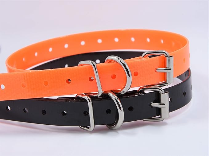 Universal 27 ½” X ¾” Replacement Band Strap for Dog Training Collar - Adjustable Waterproof TPU for E-Collar, Static/Vibration Shock Trainer, Fits Most Bark Control Devices - Bonus 2-Pack!