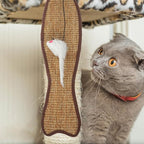 Garneck Hanging Cat Scratcher for Door Knobs - Fish Shaped Sisal Cat Scratch Pad - Ideal for Indoor Pet Promotes Healthy Clawing and Play 20.83X5.23 inch Random Colors