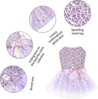CuteBone Dog Birthday Dress Girl Puppy Skirt Tutu Cat Wedding Outfit Pet Party Clothes for Small Dogs Costume DD14XS
