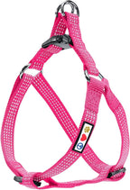 Pawtitas Reflective Step-in Dog Harness – Adjustable No-Pull Vest for Puppies to Seniors, Safe & Comfortable, S Pink