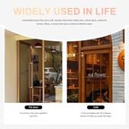 Magnetic Door Chime 2-Pack - Wooden Wind Chime Bells for Door Opening, Wireless Adhesive Entry Alert with Soft Chime for Home, Office, Shop, Pet Doors
