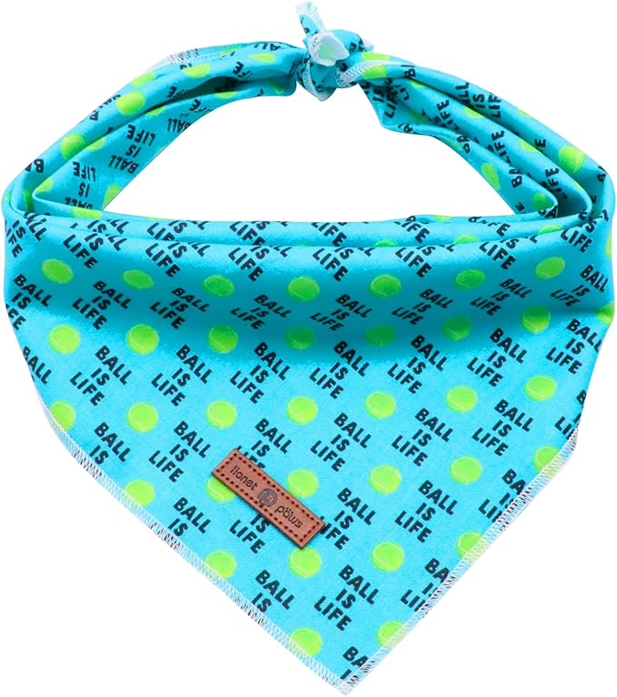 Lionet Paws Dog Bandana,Fabric Ball Dogs Kerchief for Small Medium Large Dogs,Dog Cotton Triangle Bibs Scarf for Girl Boy