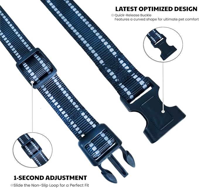 Training Collar Replacement Straps Adjustable Nylon Bands for E-Collars & Shock Collars, 2-Pack (Black&Green) - Dog Collar Accessory Fits Most 3/4 Inch Electronic Training Collars