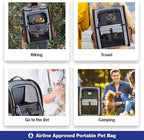 Lekebobor Large Cat Backpack Carrier Expandable Pet Carrier Backpack for Small Dogs Medium Cats Fit Up to 18 Lbs, Dog Carrier Backpack,Puppy Backpack Carrier, Striped