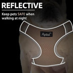 PUPTECK Small Dog Harness and Leash Set, No Pull Adjustable Puppy Cat Harness, Reflective Soft Mesh Pet Vest Small Sized, Khaki, XS