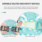 Mercano Soft Mesh Dog Harness and Leash Set, No-Chock Step-in Reflective Breathable Lightweight Easy Walk Vest Harnesses with Safety Buckle for Small Dogs, Cats (Light Blue, XXS)
