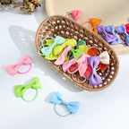 40PCS (20 Pairs) Dog Hair Bows with Rubber Bands, Puppy Dog Bows for Small Size Dog Girls, Mix Colors Dog Hair Ties, Dog Hair Accessories Girl for Daily Use Birthday(Type A)