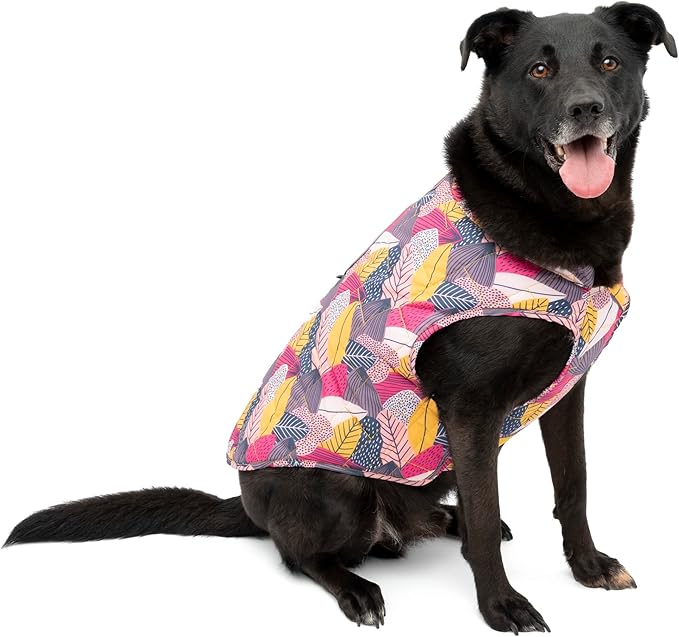 Kurgo Loft Dog Jacket - Reversible Cozy Coat for Outdoor Adventures - Water Resistant - Athletic Fit - Machine Washable Fabric - Reflective Dog Gear - X-Large - Fall Festival