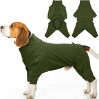 Dog Winter Coat,Full Body Pajamas Onesie Warm Dog Cold Weather Jacket,4-Legged Onesie Jumpsuit,High Collar Snowsuit Sweater for Walking, Hiking, Travel, Home Wear