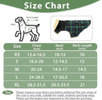 Winter Coat for Small and Medium Dogs, Puppy Plaid Jacket, Cotton Coat for Cold Weather, Windproof Warm Dog Garments, Pet Thickened Outfits Indoor Outdoor, Green S