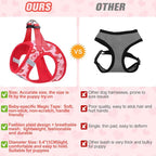 BEAUTYZOO Step in Dog Harness and Leash Set,Reflective Dog Harness No Pull No Choke Puppy Harness for Small Medium Large Dogs Cats,Soft Padded Mesh Vest Harnesses for Girl and Boy,Valentine's Day S