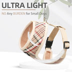 PUPTECK Soft Mesh Dog Harness and Leash Set Pet Puppy Cat Comfort Padded Vest No Pull Harnesses, Khaki, L