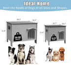 Durable Waterproof Plastic Dog House for Outdoor Indoor,Outside Dog House with Side Window Elevated Floor, Easy to Assemble Easy to Clean