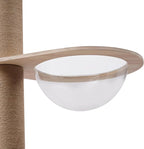 4 Tiers Cat Tree Climbing Floor-to-Ceiling Tower,Cat Play Sisal Rope Scratching Post for Ceiling Height of 100.4-104.3"