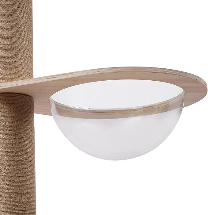 4 Tiers Cat Tree Climbing Floor-to-Ceiling Tower,Cat Play Sisal Rope Scratching Post for Ceiling Height of 100.4-104.3"