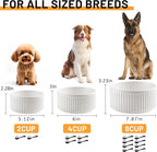 Non-Slip Ceramic Dog Bowls,6" Dog Food and Water Bowl Set with Silicone Base, 32oz/4cups Weighted Flip-Proof Pet Feeding Bowl for Medium Dogs (Medium,White)