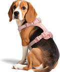 Wisedog Dog Harness Medium Sized, Pet Vest with Front Clip, Adjustable Puppy Harness with 3 Fast Release Buckles[Easy to Put on & Take Off] (Pink, M)