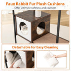 PETSITE 52 Inch Modern Cat Tree with 2 Cat Condos, Multi-Level Cat Tower with Sisal Scratching Posts, Dangling Balls, Removable Soft Cushion and Scratching Pads, Space Capsule, and Anti-Tipping Kits