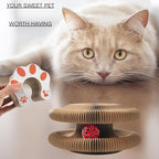 Magic Organ Cat Scratcher Board, Cardboard Cats Toy with Bell, Magic Organ Toy, Recyclable and Durable, Suitable for Indoor pet Interactive Exercise