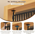 Glaf 74" Extra Tall Cat Gat, 30.31-38.19" Wide Adjustable Cat Door Pressure Mounted Pet Gate with Extra Narrow Gap Auto Close Dog Safety Gate for Doorways, Kitchen,Stairs