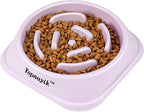 Slow Feeder Dog Bowls for Healthy Eating, Non-Slip and Anti-Choking Design, Reduces Bloating & Overeating for Medium Dogs and Cats, Easy to Clean
