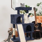 Cat Tree for Indoor Cats, 36in Cat Tower Multi-Level Cat Condo with Sisal Scratching, Scratching Board, Dangling Ball, Extra Large Perch for Cats and Kittens (Dark Grey)