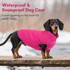 ASENKU Dog Winter Coat - Waterproof Windproof Dog Jacket, Warm Snowproof Doggie Puffer Vest for Cold Weather, Lightweight Snow Coats for Small Medium Large Dogs (Pink, S)