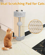 BNOSDM 2 Pack Cat Wall Corner Scratcher for Indoor Cats Walls Mounted Sisal Scratch Board Protector Vertical Anti Scratching Pad Protect Furniture Pet Wear Resistant Mat for Door Sofa