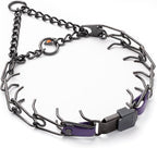 Herm Sprenger Black Stainless Steel Dog Collar with Quick Release ClicLock Buckle O-Ring Biothane Insert Training Collar Made in Germany (Violet Purple, 23in x 3.2mm(Neck Size up to19-20in))
