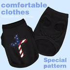 Discover Cozy Cotton Canine Wear: Soft, Lightweight, and Breathable Dog Shirt Vest with Eye-Catching Graphics, Keeping Your Furry Friend Warm and Comfy! Cross Flag S