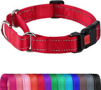 Joytale Martingale Collar for Dogs, Reflective Heavy Duty for Safety, Quick Release Buckle, Adjustable Nylon Collars for Puppy and XSmall Dogs Walking Training, Red,XS