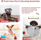 2 Pack Dog Doorbells, Pet Training Bells for Go Outside Potty Training and Communication Device Large Loud Dog Bell Cat Puppy Interactive Toys Adjustable Strap Door Bell (Red)